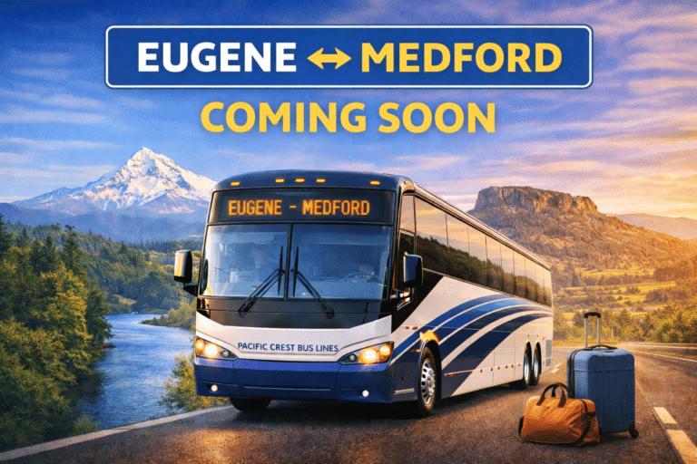 A New Era of Travel in Southern Oregon: Introducing Pacific Crest Bus Lines’ Eugene–Medford Service